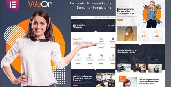 WeOn – Call Center & Telemarketing Elementor Template Kit